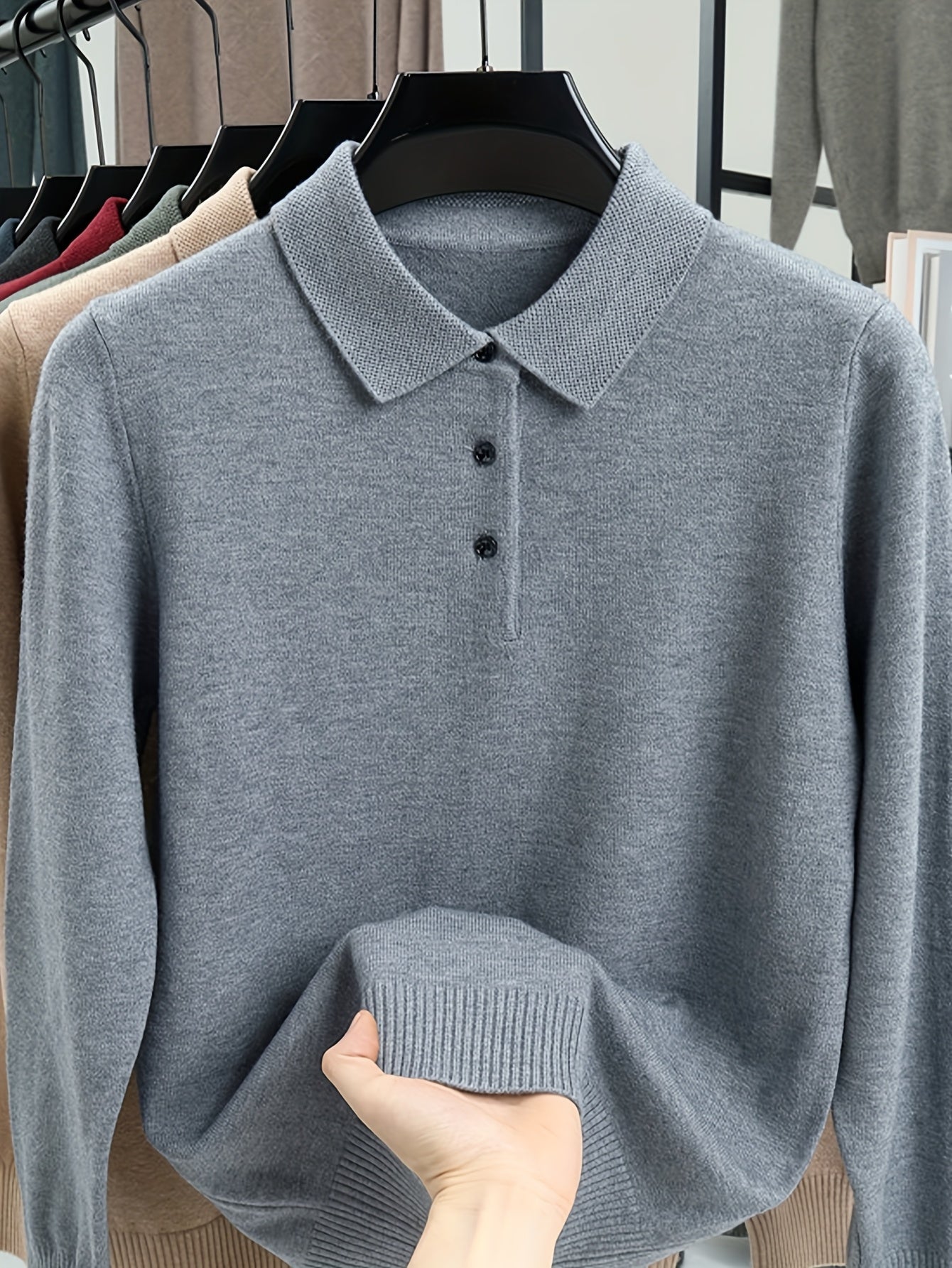 HEREN KNIT SWEATER MET KRAAG (HERFST/WINTER)