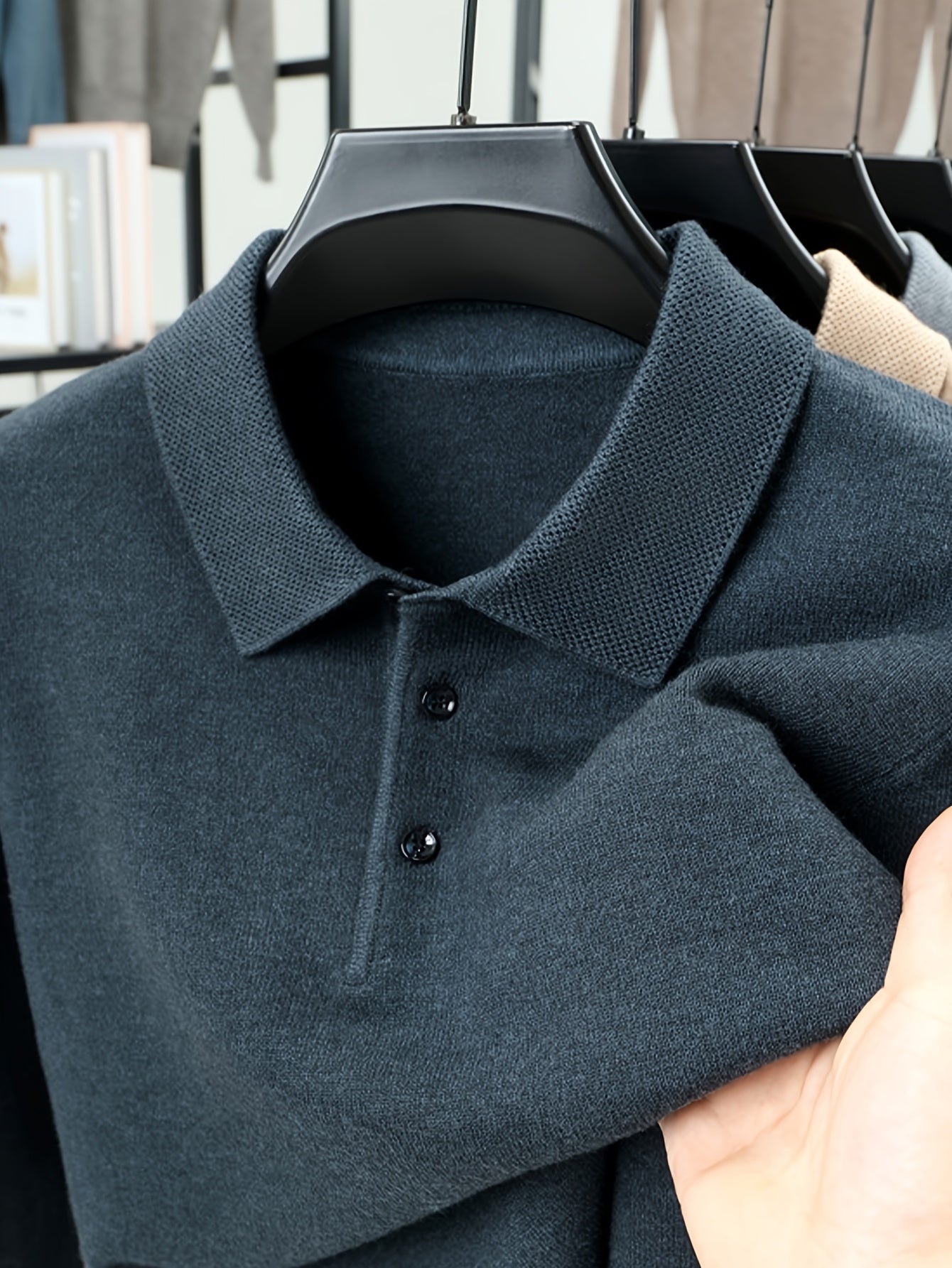 HEREN KNIT SWEATER MET KRAAG (HERFST/WINTER)