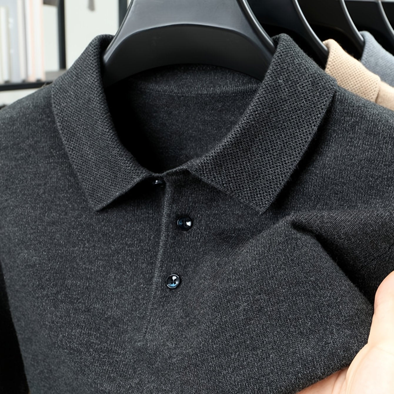 HEREN KNIT SWEATER MET KRAAG (HERFST/WINTER)