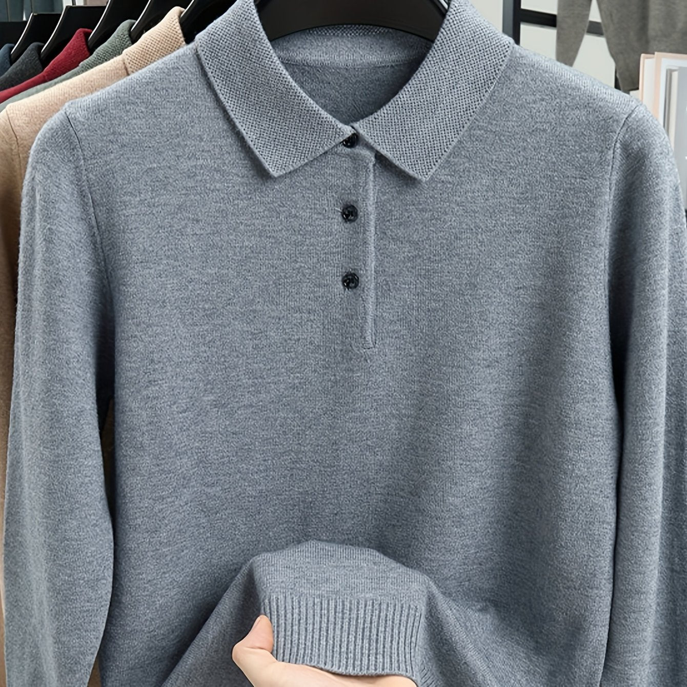 HEREN KNIT SWEATER MET KRAAG (HERFST/WINTER)