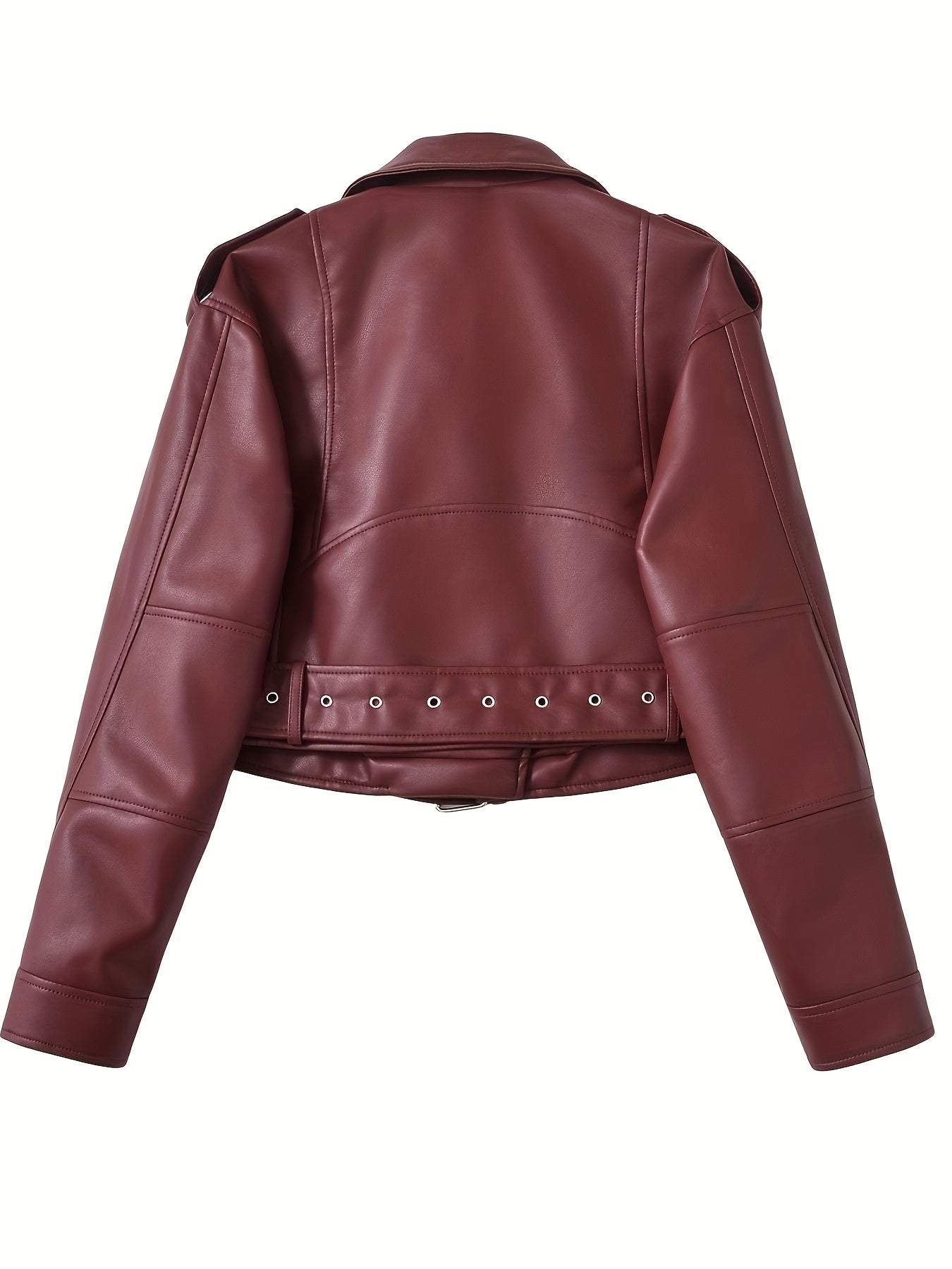 DAMES FAUX LEATHER BIKER JAS