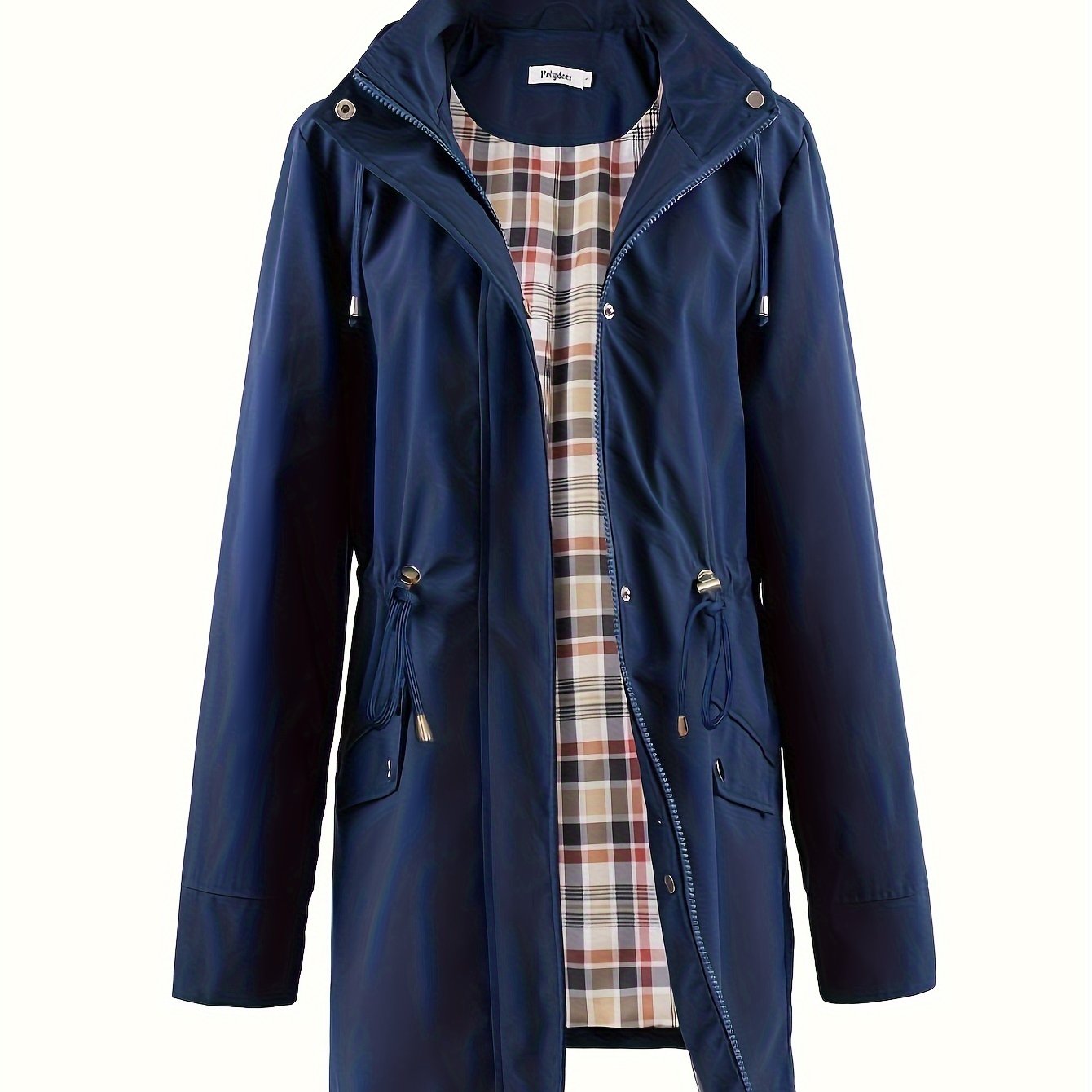 DAMES HOODED JAS MET RITS & TREKKOORD