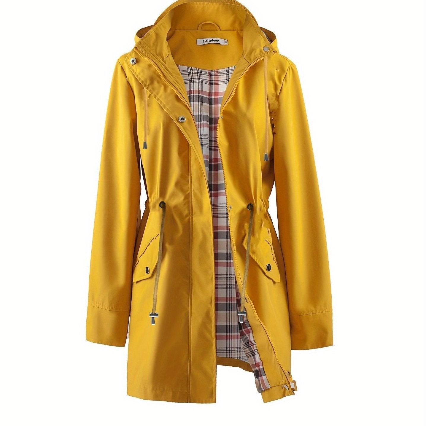 DAMES HOODED JAS MET RITS & TREKKOORD