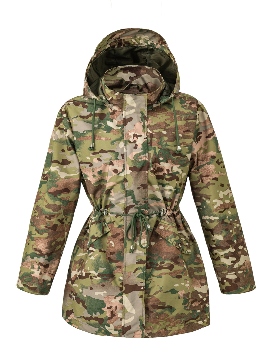 DAMES HOODED JAS MET RITS & TREKKOORD