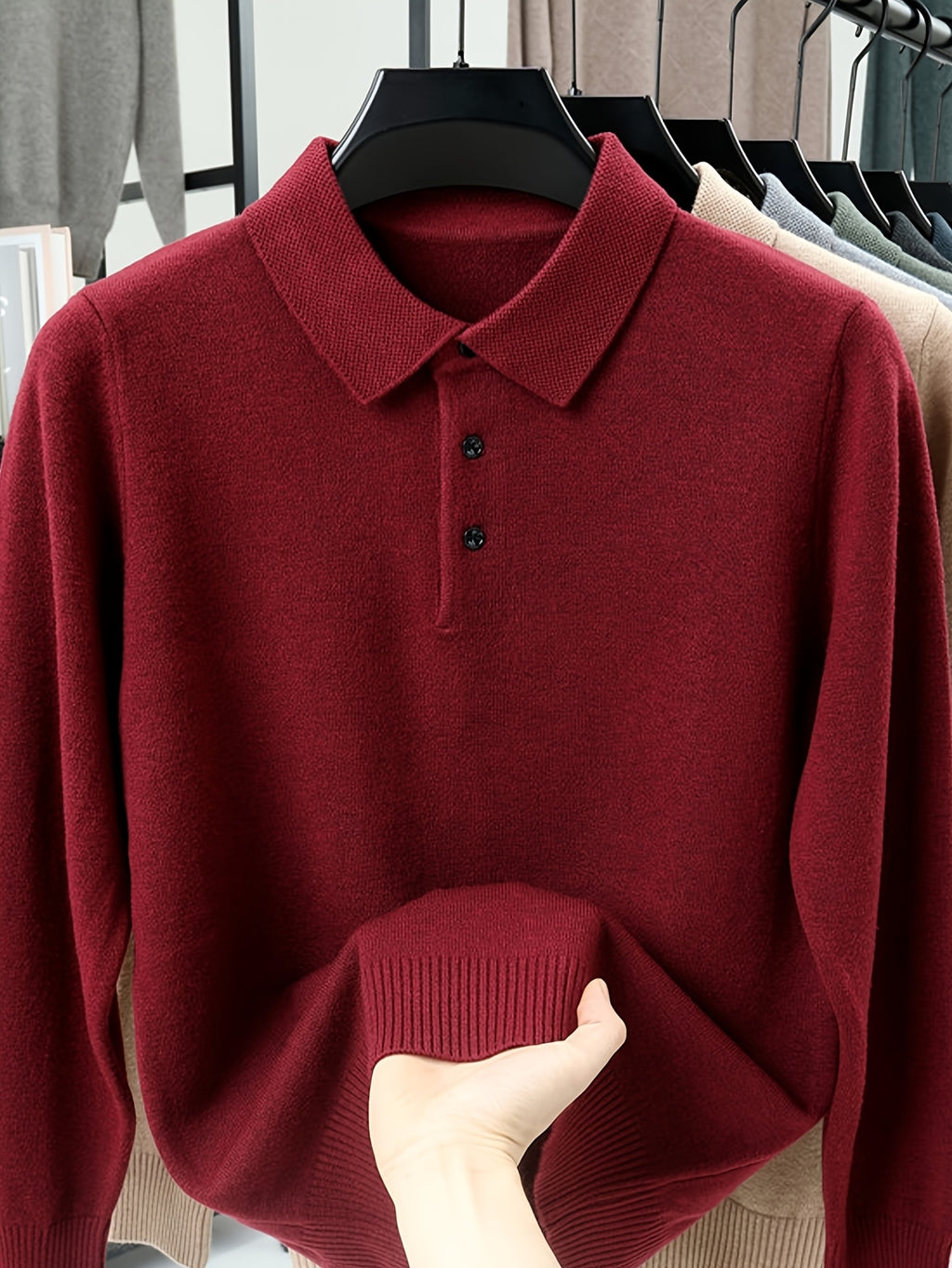 HEREN KNIT SWEATER MET KRAAG (HERFST/WINTER)