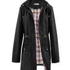 DAMES HOODED JAS MET RITS & TREKKOORD