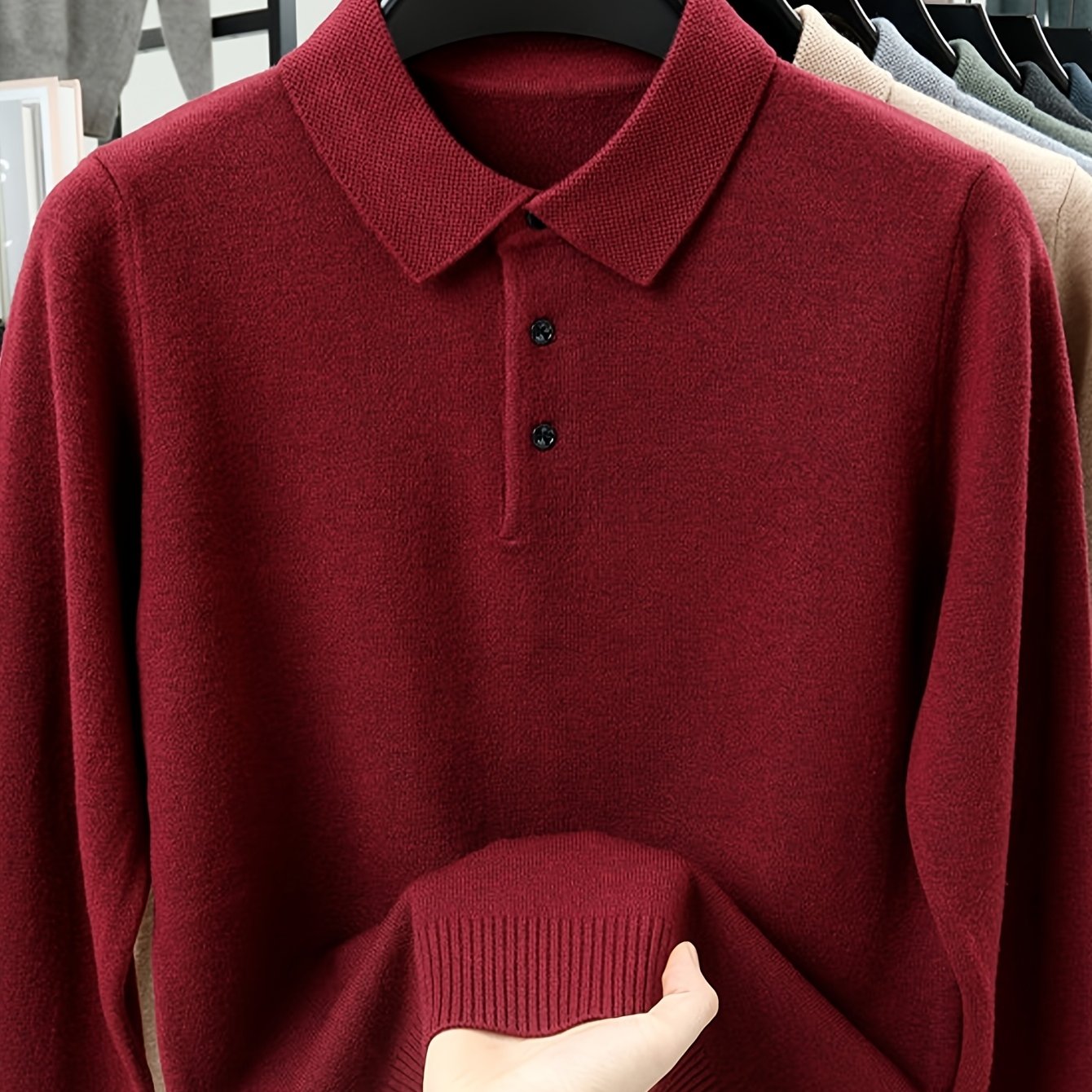 HEREN KNIT SWEATER MET KRAAG (HERFST/WINTER)