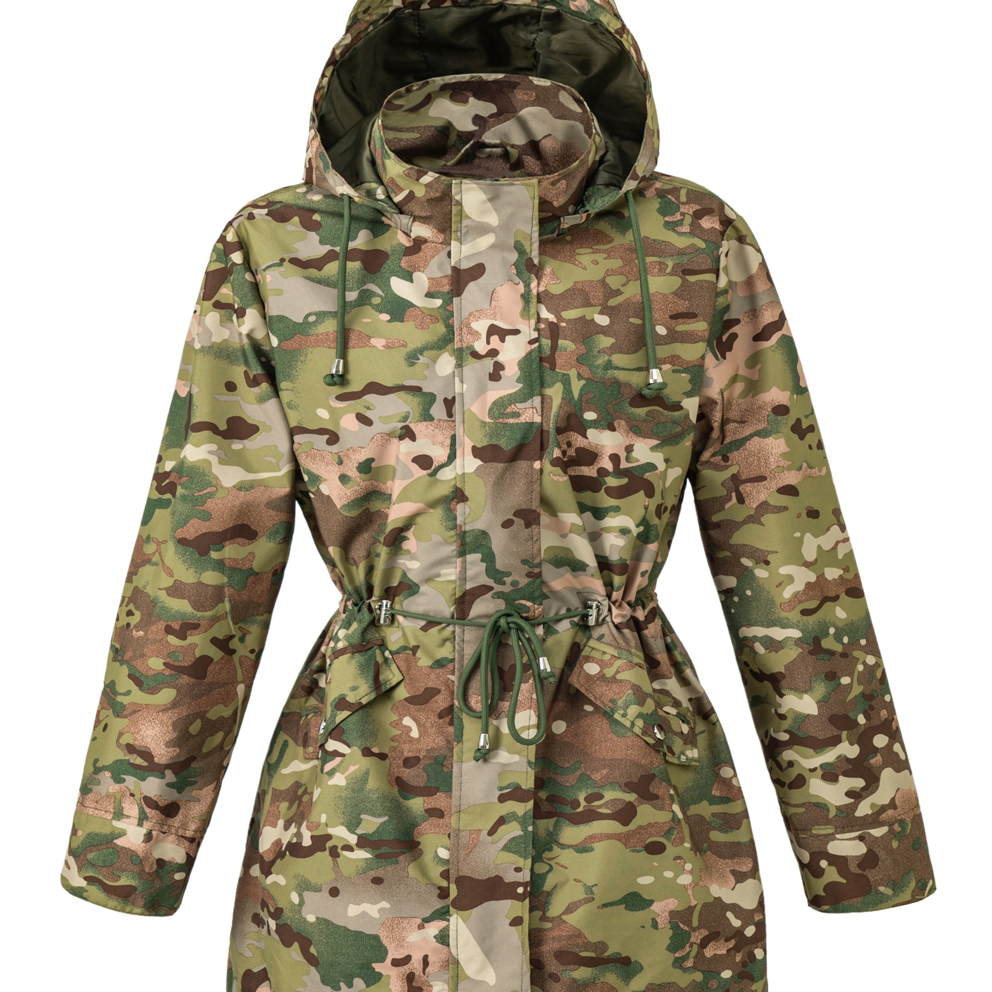 DAMES HOODED JAS MET RITS & TREKKOORD