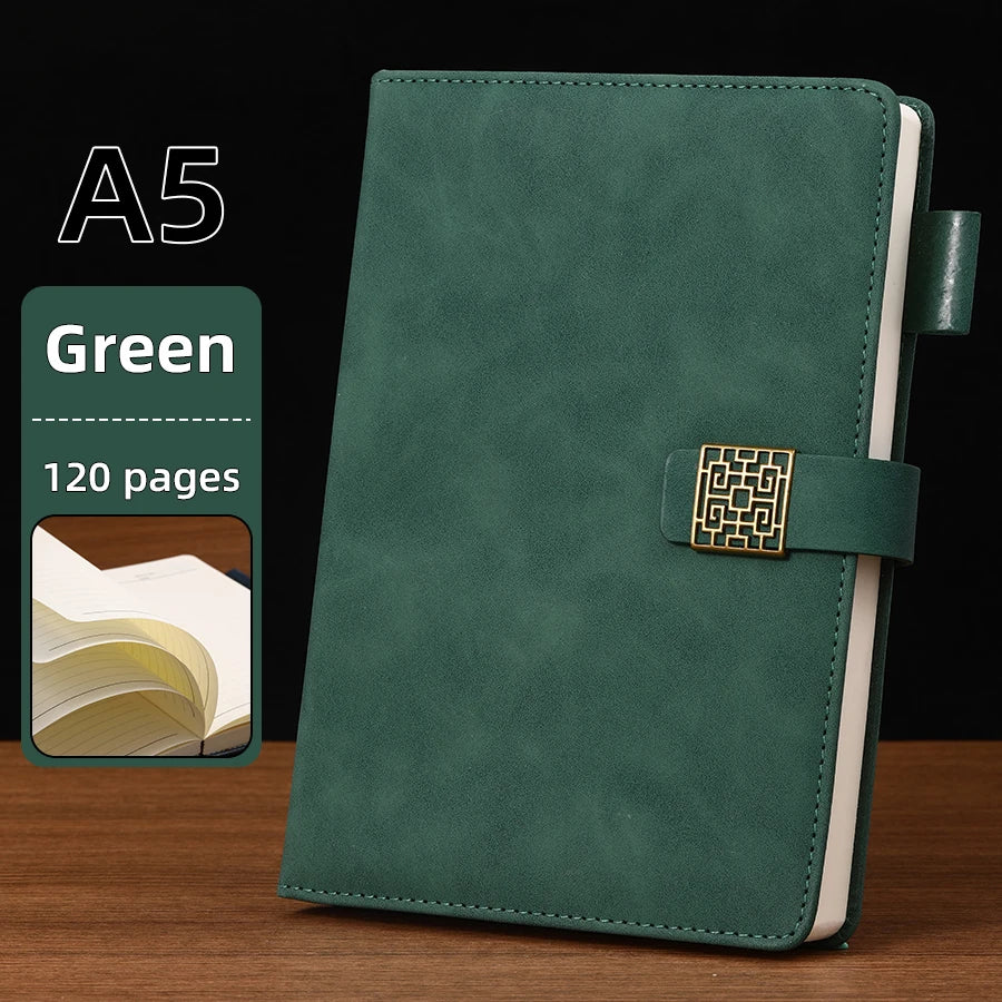 VINTAGE A5 LEREN NOTITIEBOEK