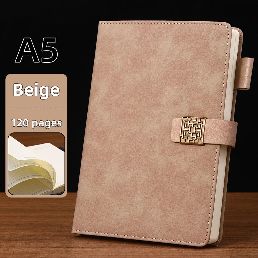 VINTAGE A5 LEREN NOTITIEBOEK