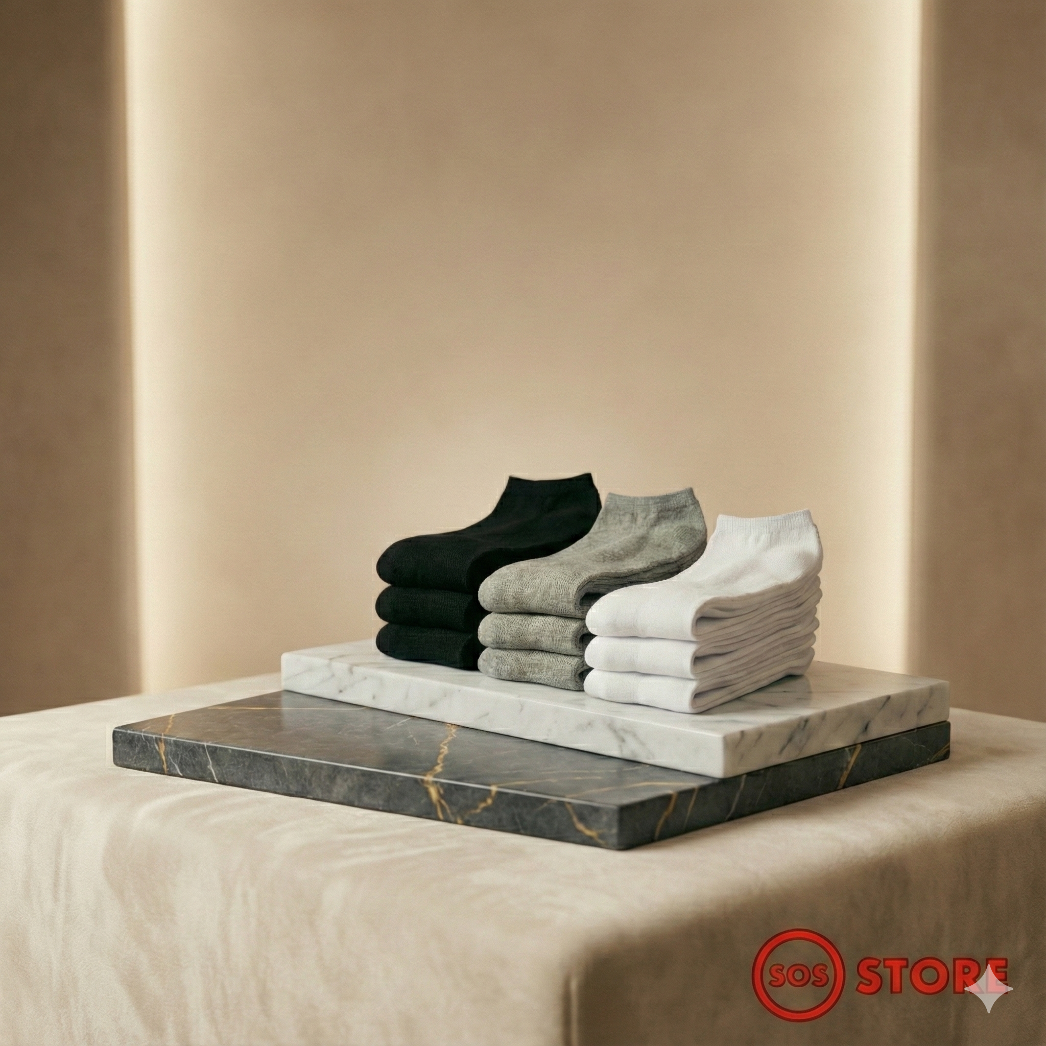 SOS STORE Enkelsokken 10–40 Paar | Polyester | Eén Maat | Unisex