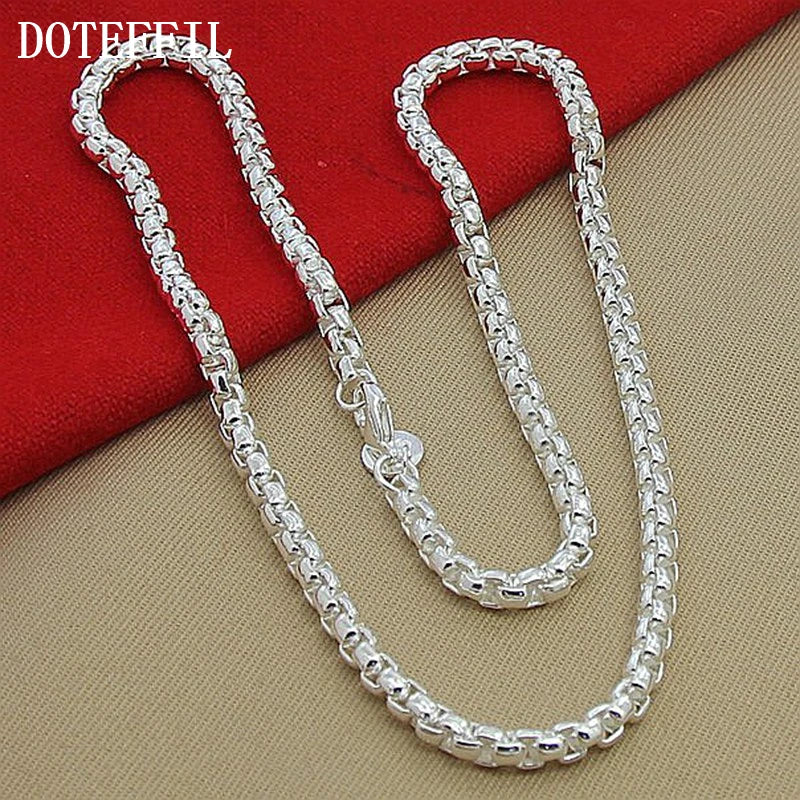 SILVER BOX CHAIN NECKLACE