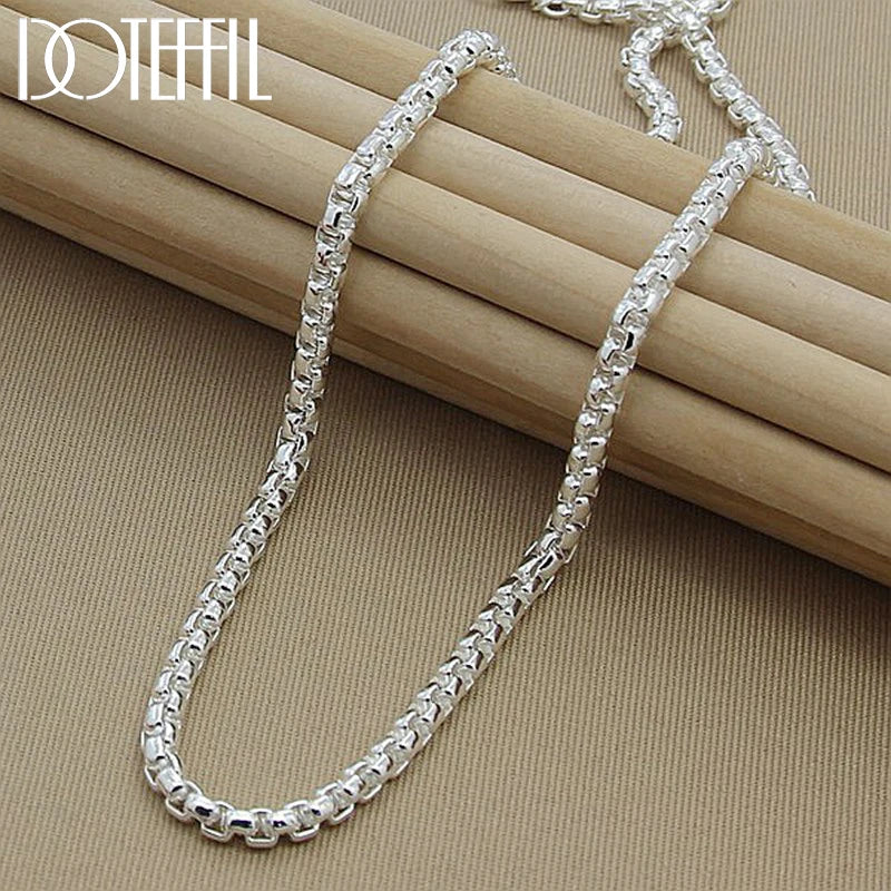 SILVER BOX CHAIN NECKLACE