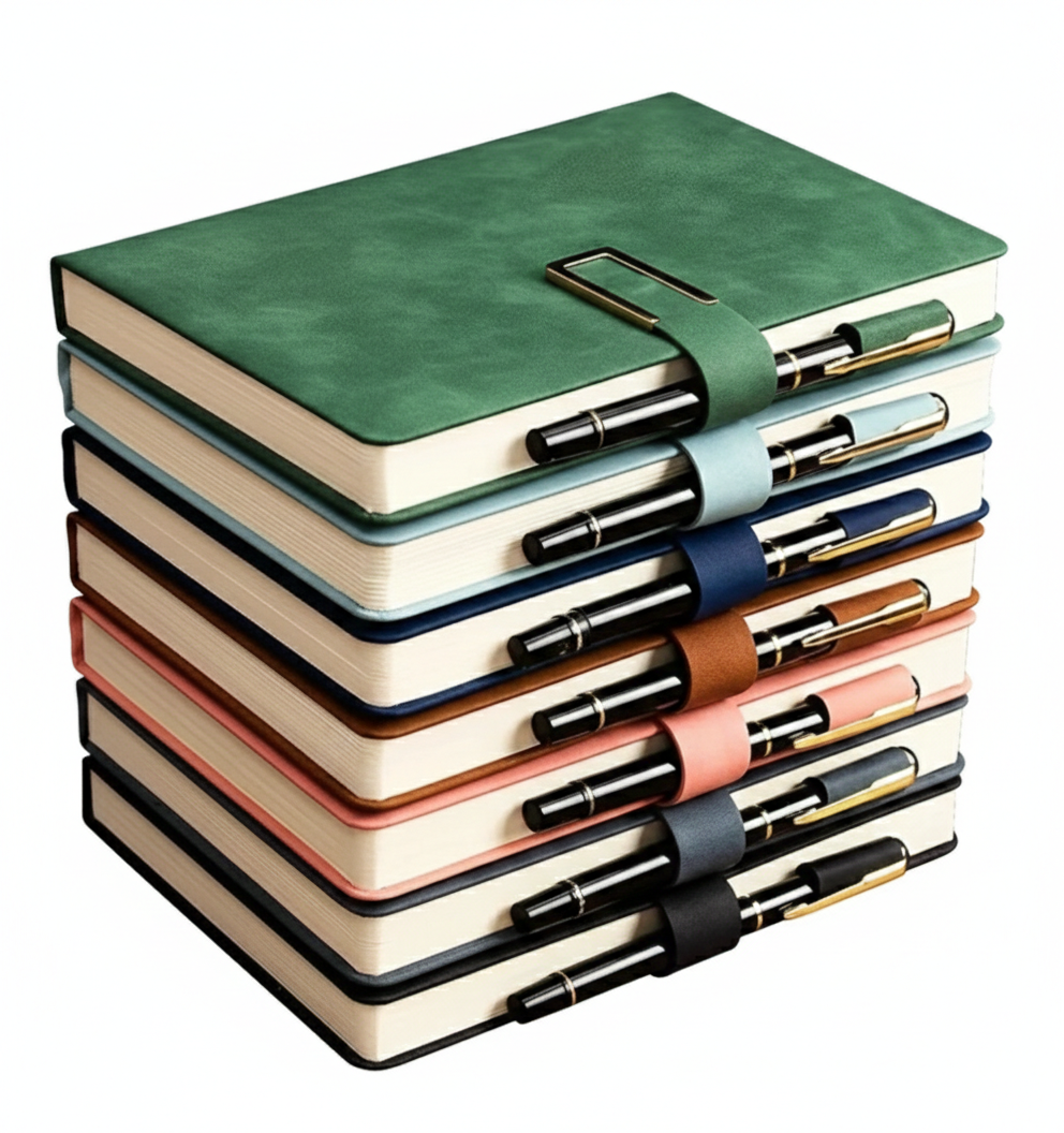 VINTAGE A5 LEREN NOTITIEBOEK