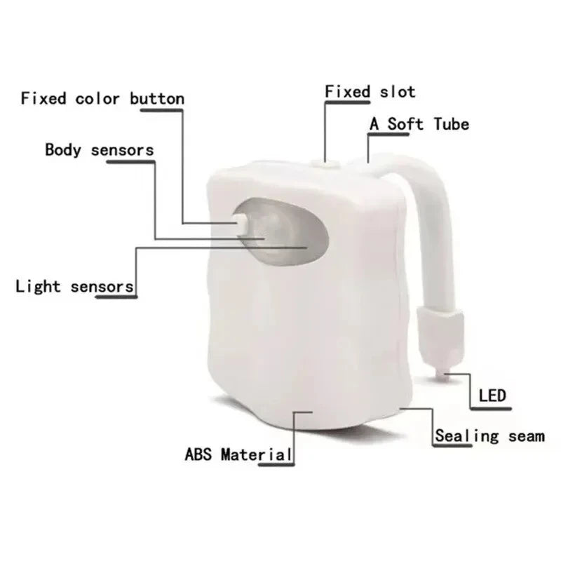 SENSOR TOILET LED NACHTLAMP (RGB)