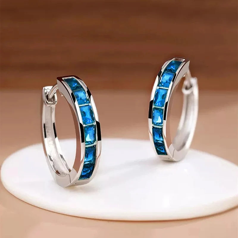 ZIRCON HOOP OORBELLEN