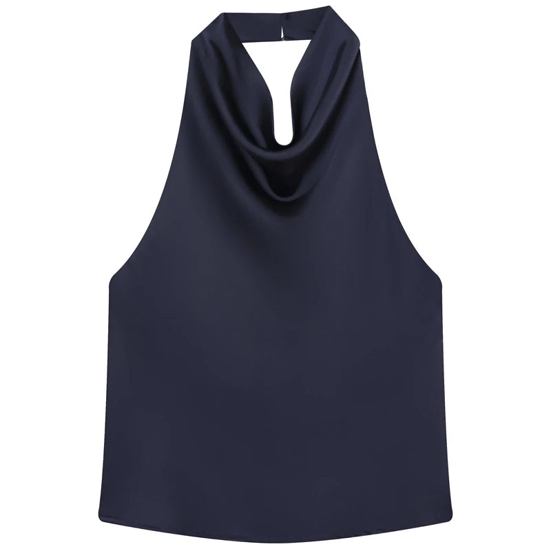 HALTER SATIN CORSET TOP (BACKLESS)