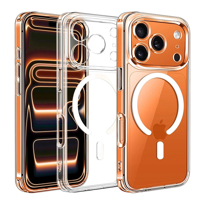 MAGSAFE MAGNETISCHE IPHONE CASE (TRANSPARANT)