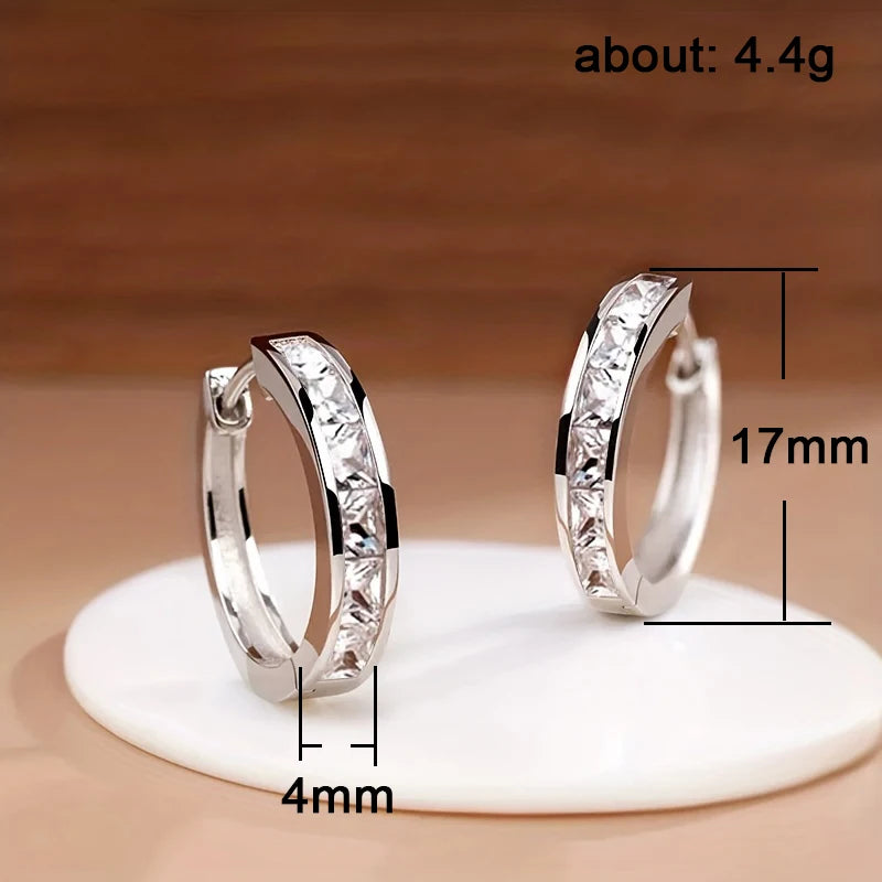 ZIRCON HOOP OORBELLEN