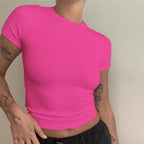 DAMES SLIM FIT T-SHIRT (KORTE MOUWEN, O-NECK )