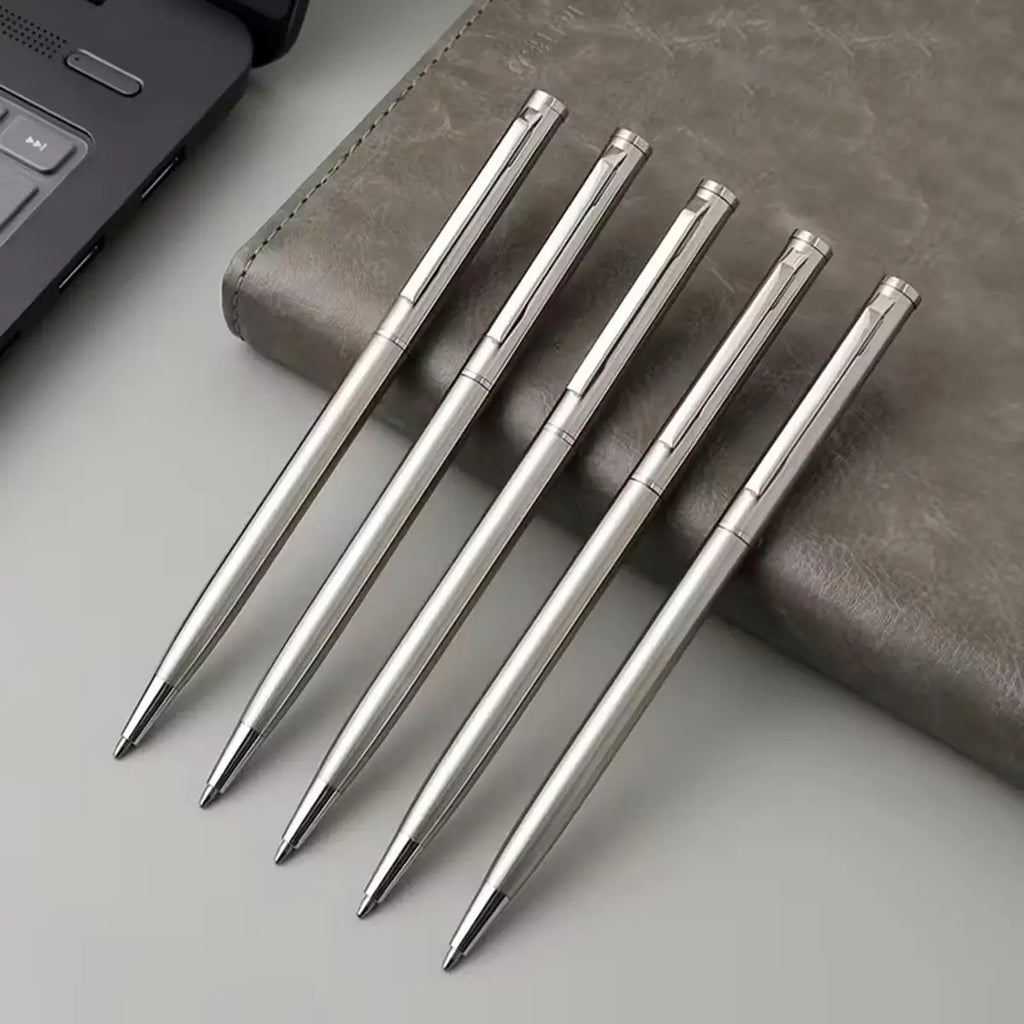 SET OF 20 STAINLESS STEEL BALLPOINT PENNEN