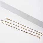 STAINLESS STEEL BOX CHAIN NECKLACE (GOUD)