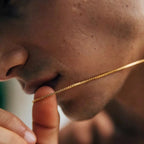 STAINLESS STEEL BOX CHAIN NECKLACE (GOUD)