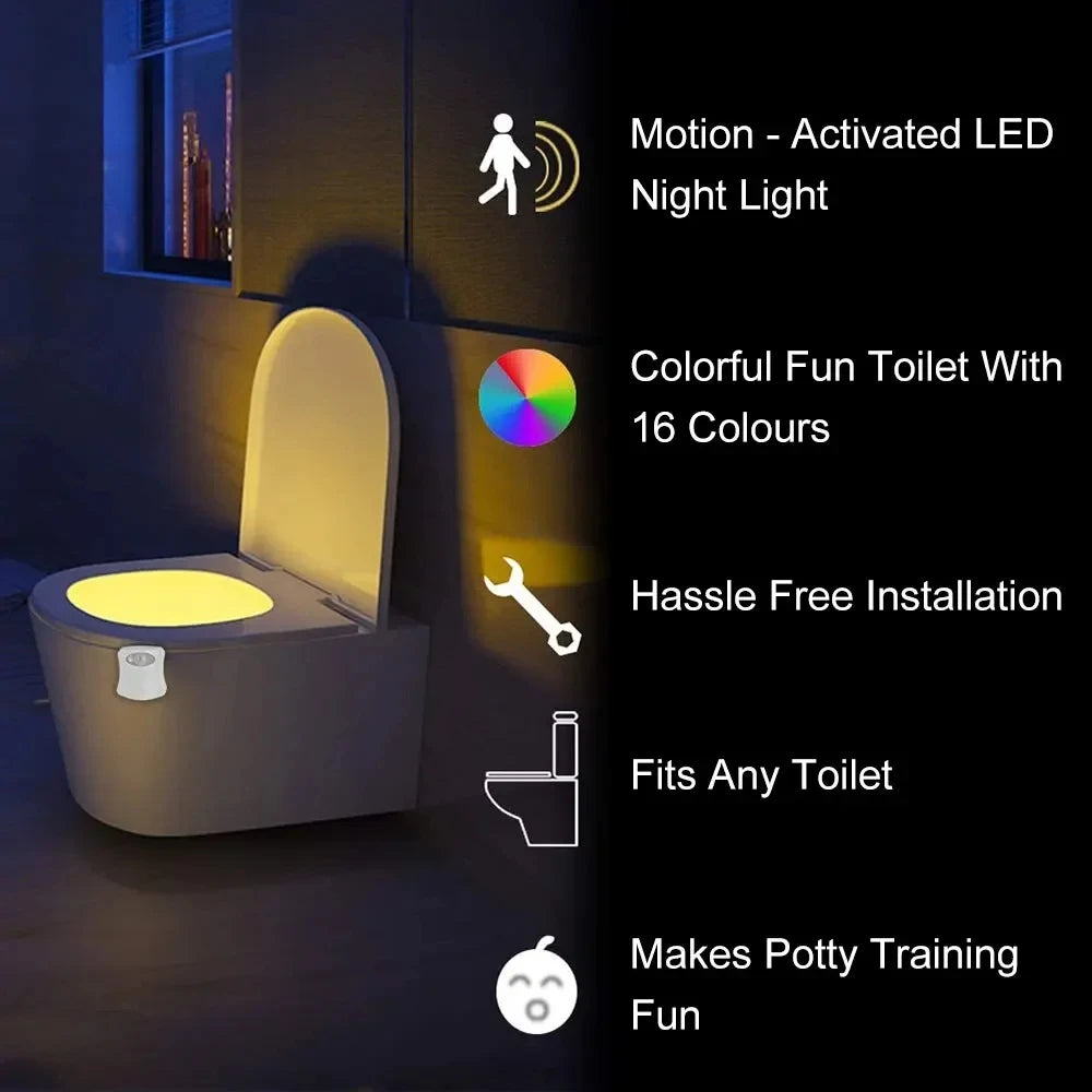 SENSOR TOILET LED NACHTLAMP (RGB)