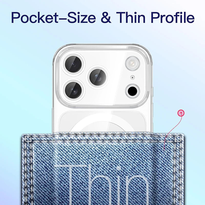 MAGSAFE MAGNETISCHE IPHONE CASE (TRANSPARANT)