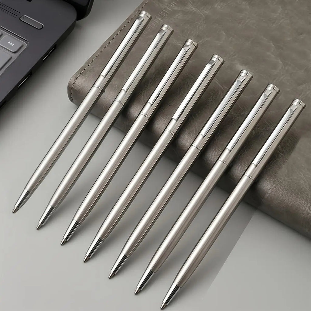 SET OF 20 STAINLESS STEEL BALLPOINT PENNEN