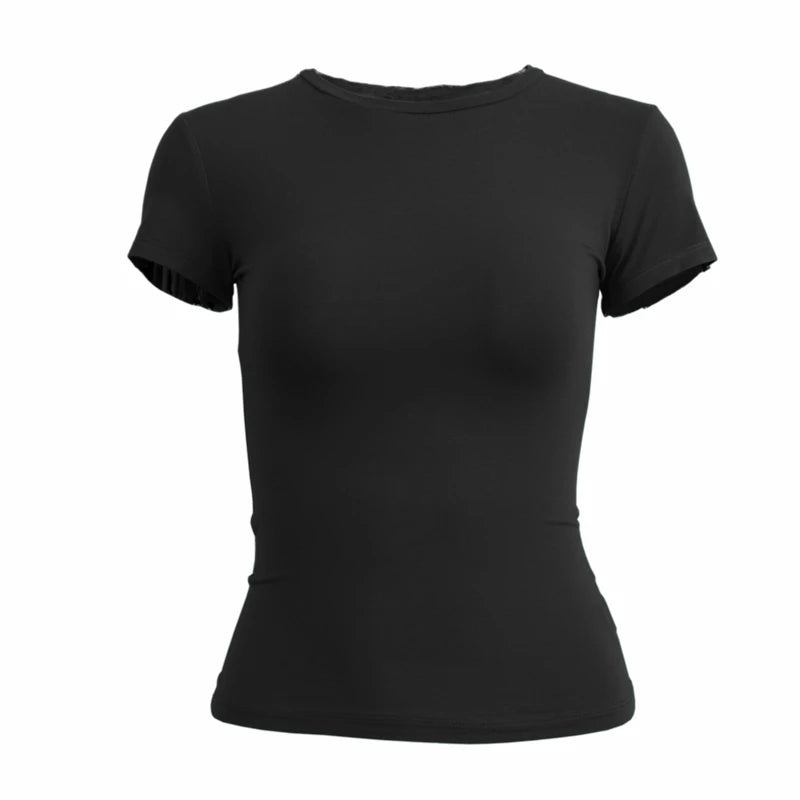 DAMES SLIM FIT T-SHIRT (KORTE MOUWEN, O-NECK )