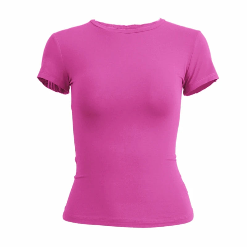 DAMES SLIM FIT T-SHIRT (KORTE MOUWEN, O-NECK )
