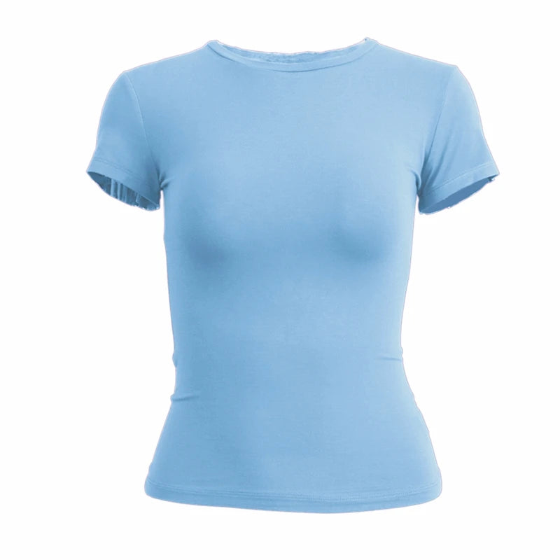 DAMES SLIM FIT T-SHIRT (KORTE MOUWEN, O-NECK )