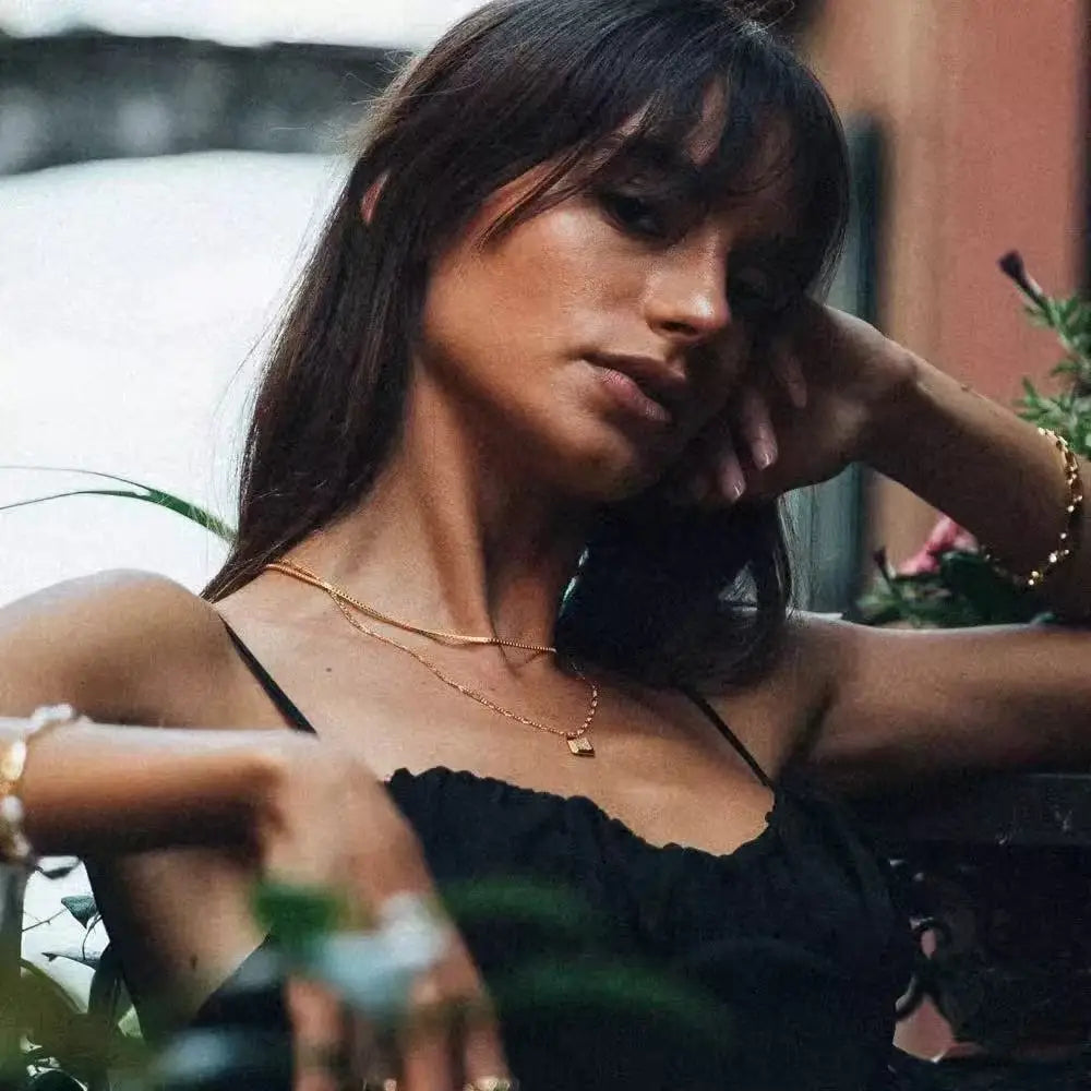 STAINLESS STEEL BOX CHAIN NECKLACE (GOUD)