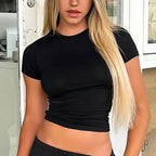 DAMES SLIM FIT T-SHIRT (KORTE MOUWEN, O-NECK )