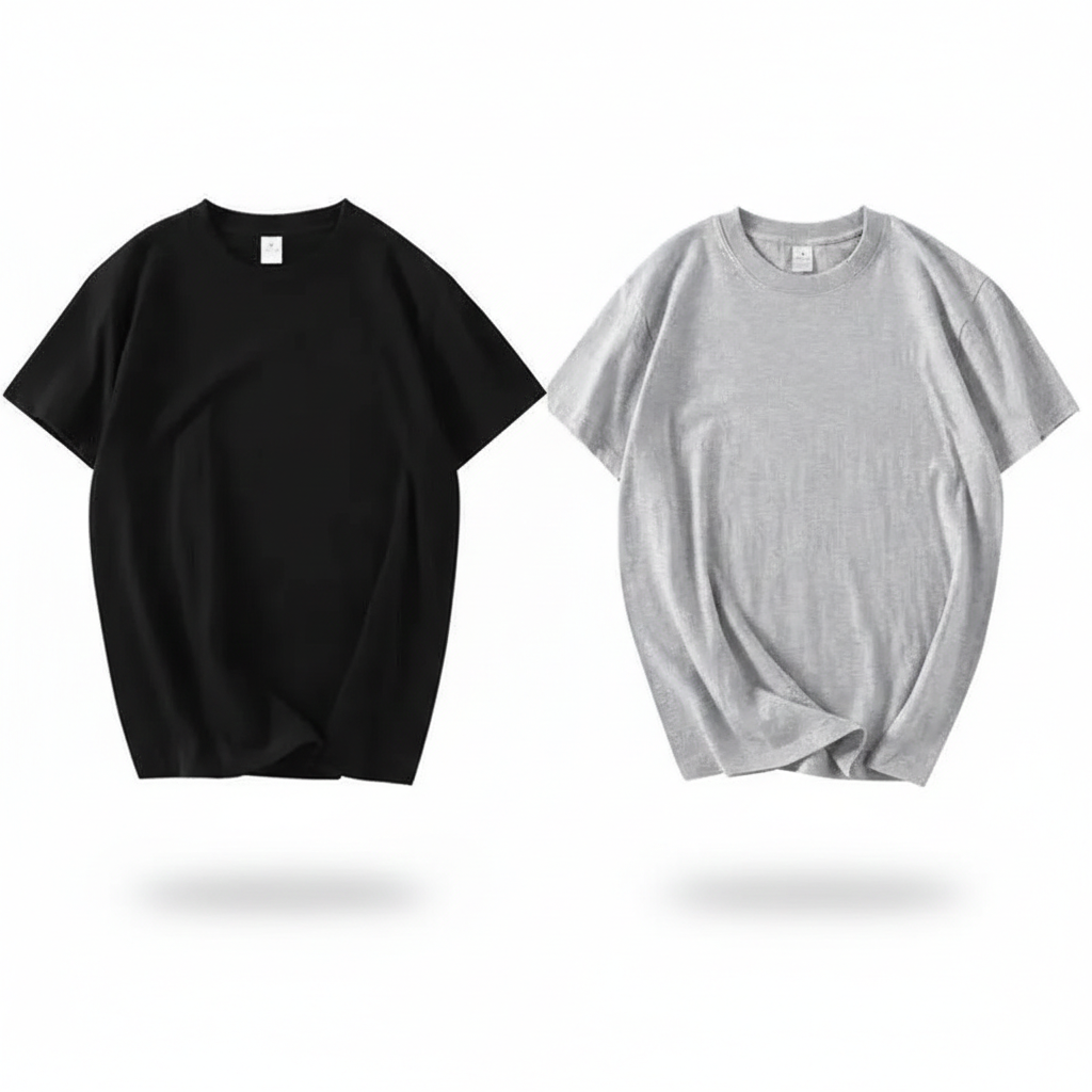 KATOENEN BASIC T-SHIRT (2 STUKS)