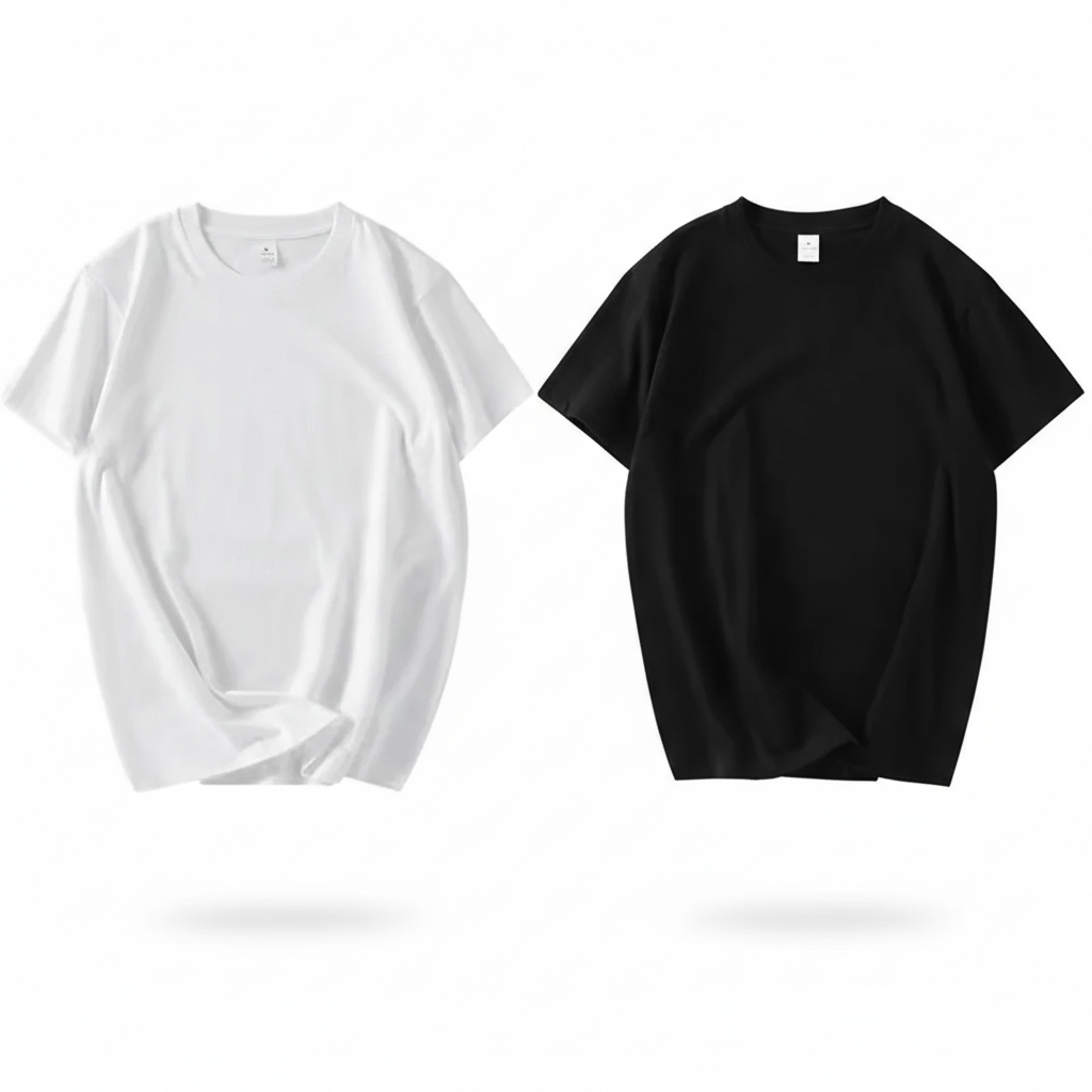 KATOENEN BASIC T-SHIRT (2 STUKS)