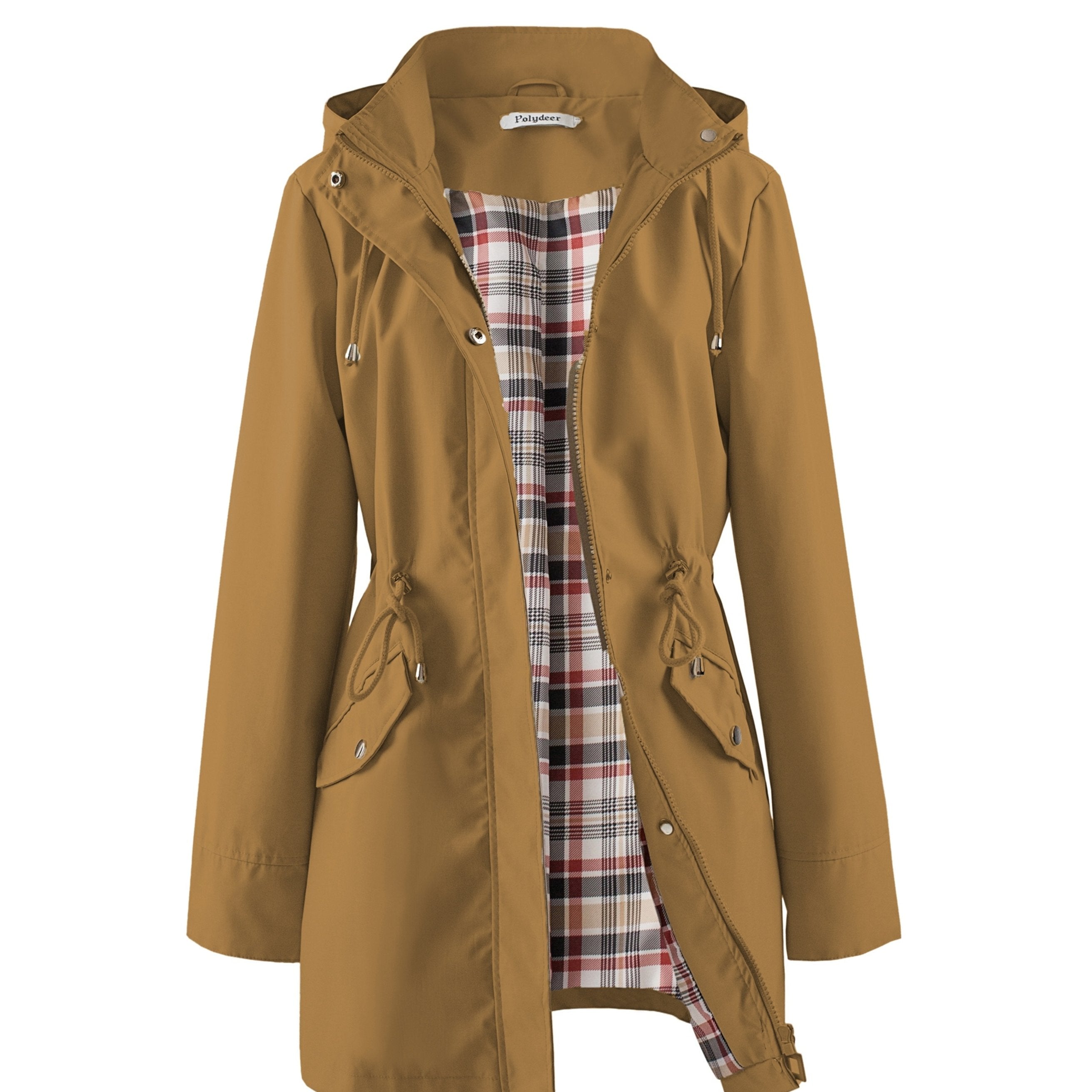 DAMES HOODED JAS MET RITS & TREKKOORD