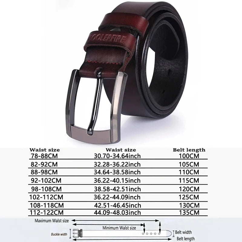 men high quality genuine leather belt luxury designer belts men cowskin fashion Strap male Jeans for man cowboy - SOS STORE