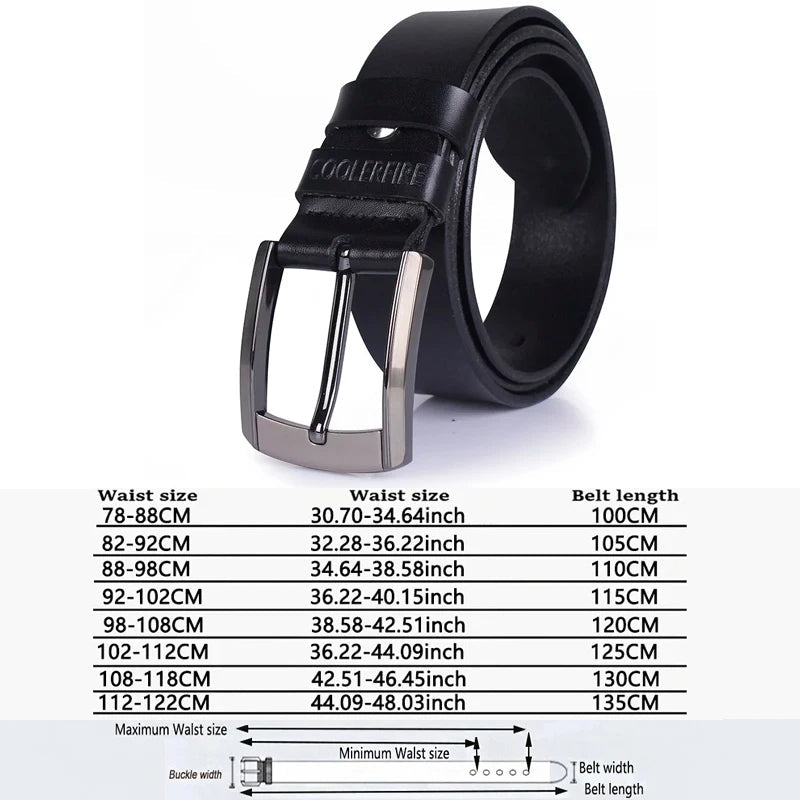 men high quality genuine leather belt luxury designer belts men cowskin fashion Strap male Jeans for man cowboy - SOS STORE