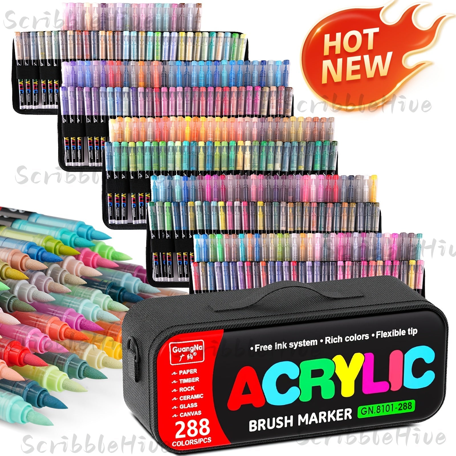 SOS STORE | Acryl Markers - 288 Kleuren - SOS STORE