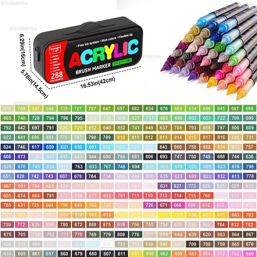 SOS STORE | Acryl Markers - 288 Kleuren - SOS STORE