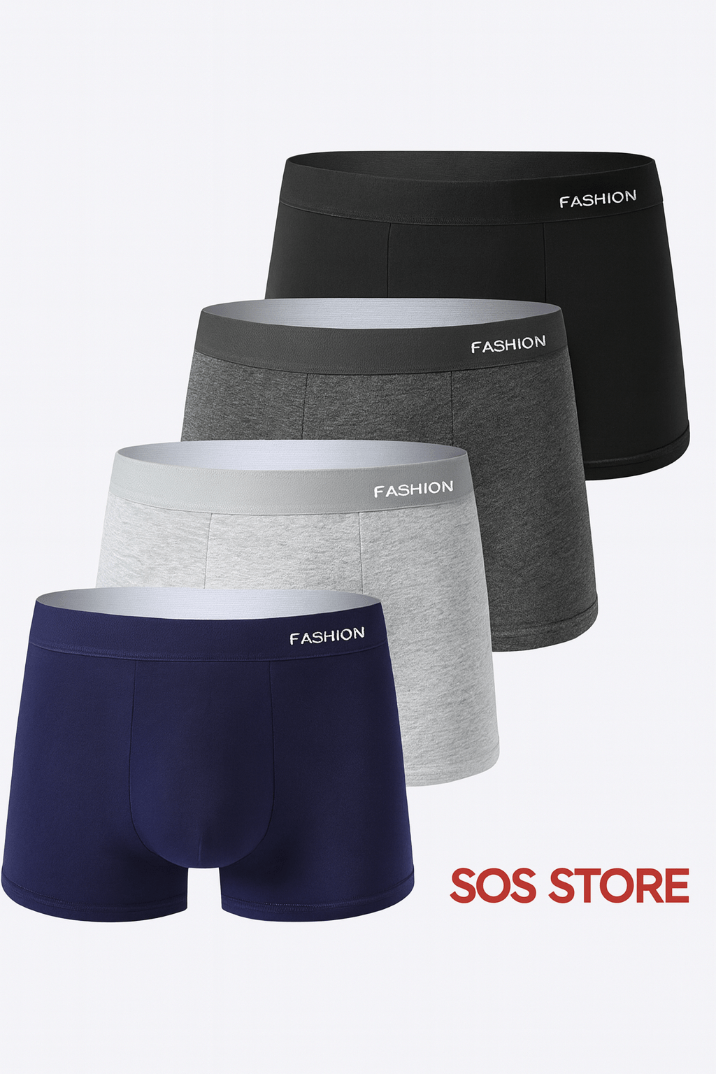 SOS STORE Boxershorts 4 - Stuks | Katoen | Comfortabele Pasvorm - SOS STORE