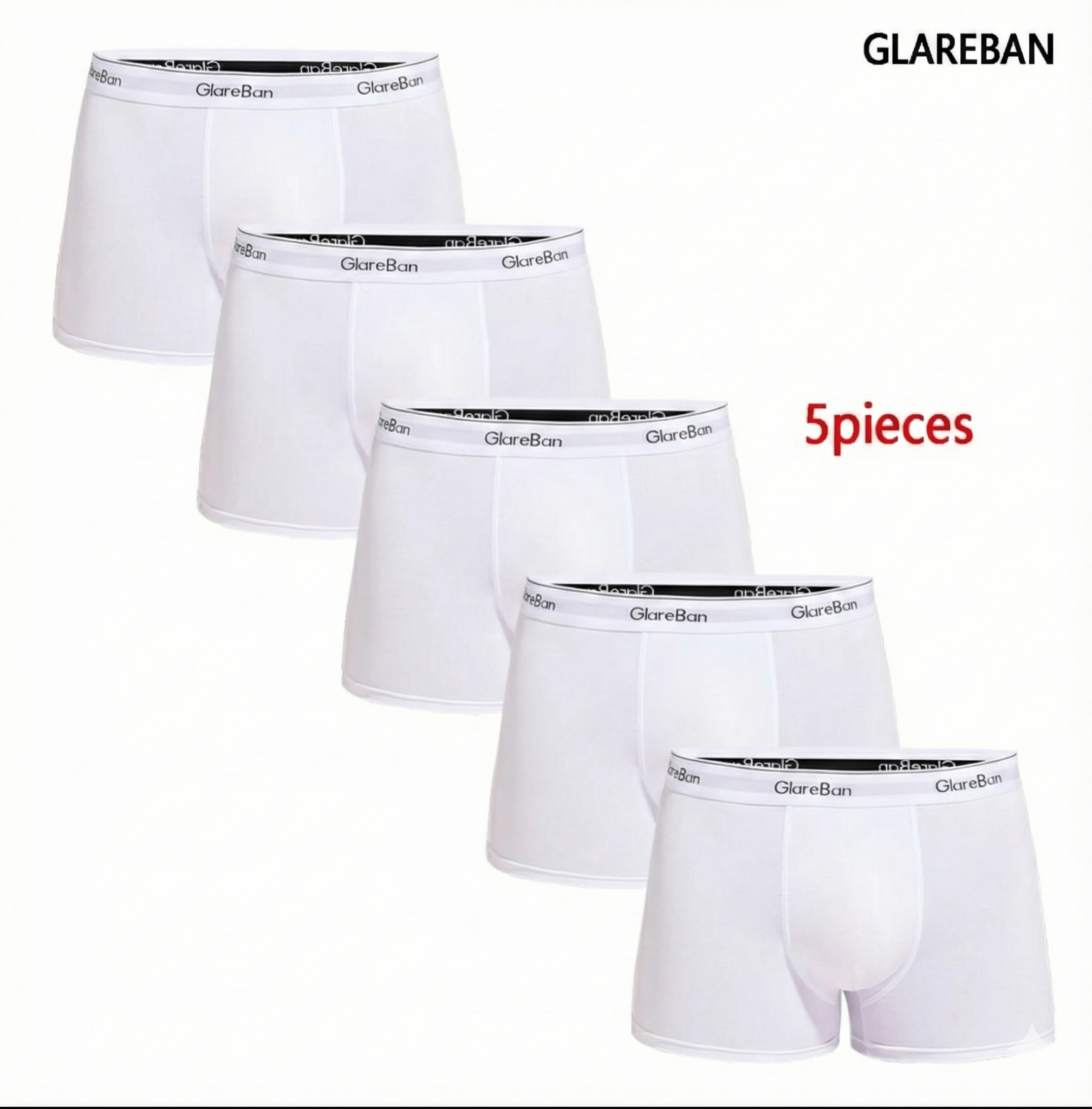 SOS STORE Boxershorts 5 - Stuks | Katoen | Wit - SOS STORE