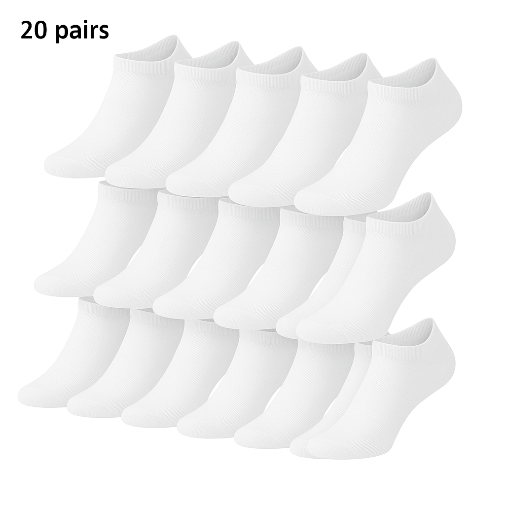 SOS STORE Enkelsokken 10–40 Paar | Polyester | Eén Maat | Unisex - SOS STORE