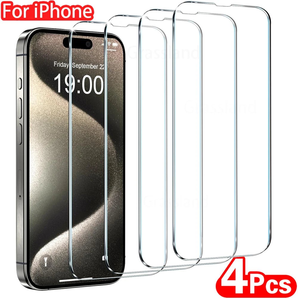SOS STORE | IPHONE GEHARD GLAS SCREEN PROTECTOR (4 STUKS) - SOS STORE