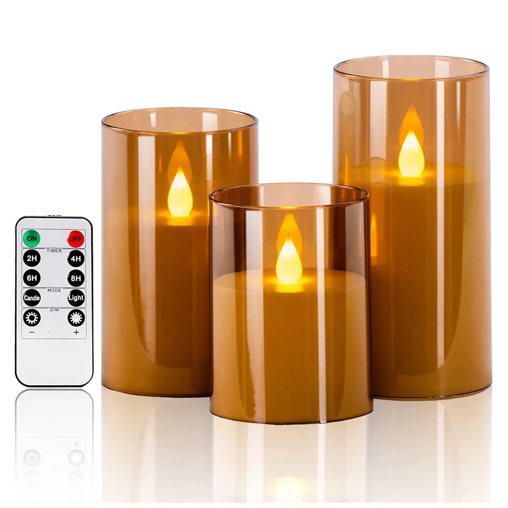 SOS STORE | LED KAARSEN SET (3 STUKS MET AFSTANDSBEDIENING) - SOS STORE