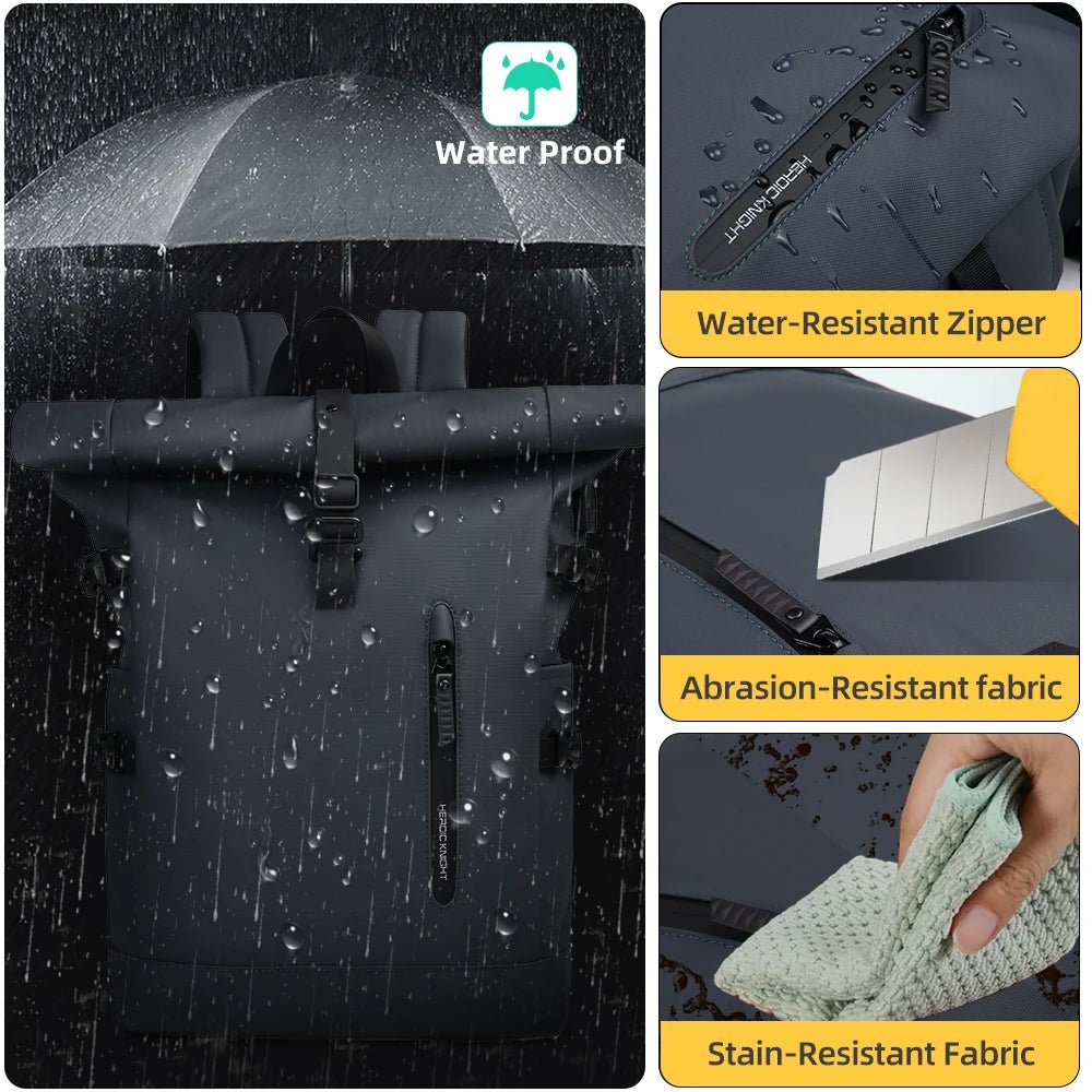 SOS STORE | ROLLTOP RUGZAK MET USB - POORT - SOS STORE