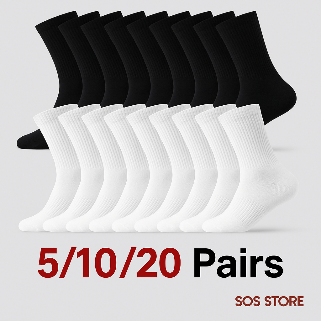 SOS STORE Sokken 5 - 20 Paar | Polyester | Één Maat - SOS STORE